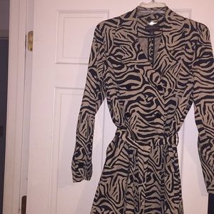 Cheetah print trench coat! Like new